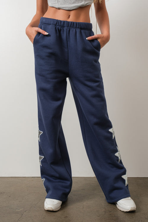 Star Navy Sweatpants
