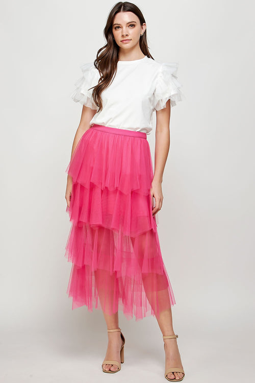 Tulle Pink Layered Skirt