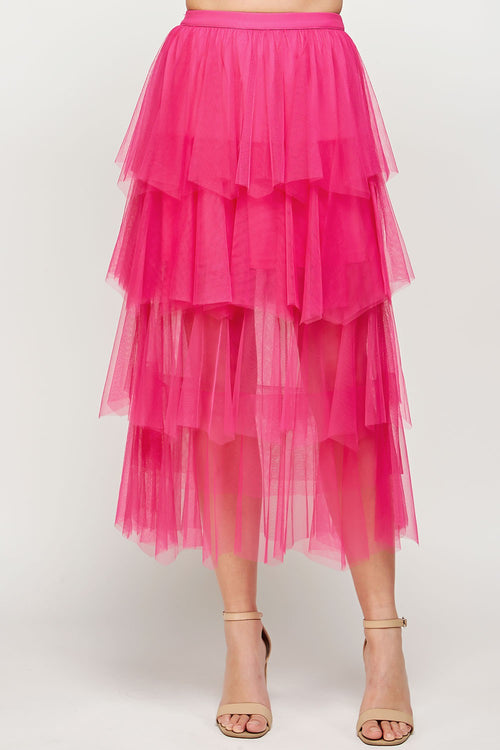 Tulle Pink Layered Skirt