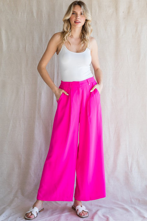 Pink Wide Leg Pants