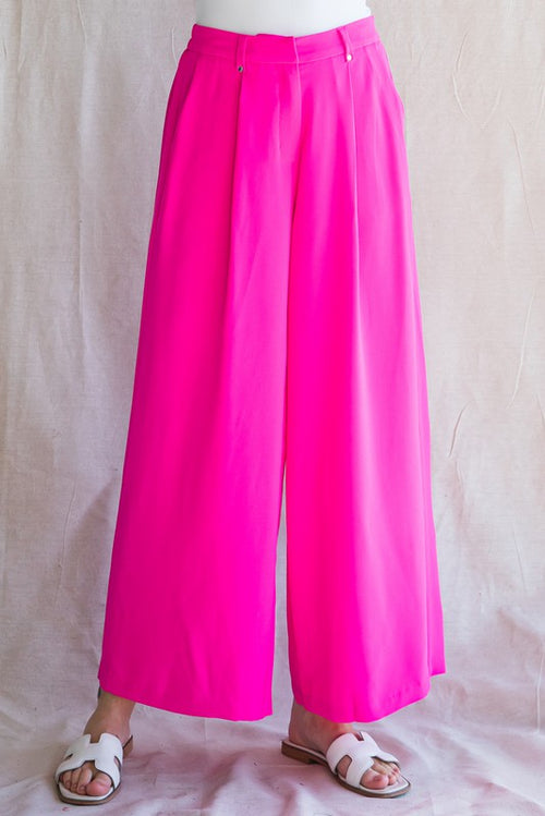 Pink Wide Leg Pants