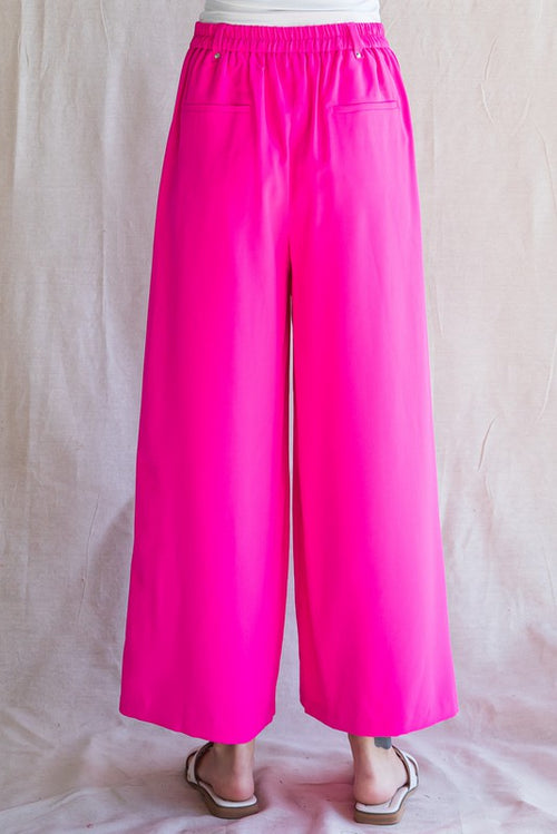 Pink Wide Leg Pants