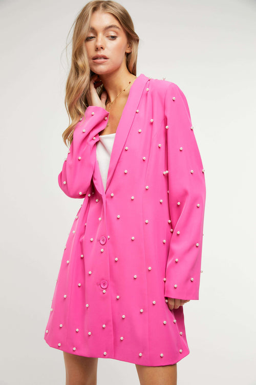 Pink Pearl Blazer Jacket