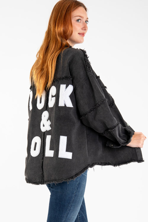 Rock n Roll Black Denim Jacket