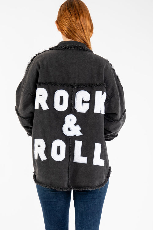 Rock n Roll Black Denim Jacket