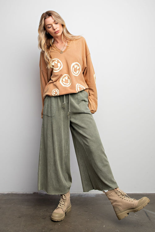 Terry Wide Leg Pants